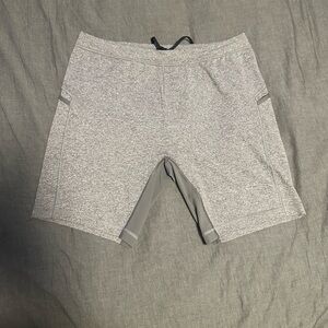 Lululemon Athletica Gray Athletic Shorts with Elastic Waistband mens